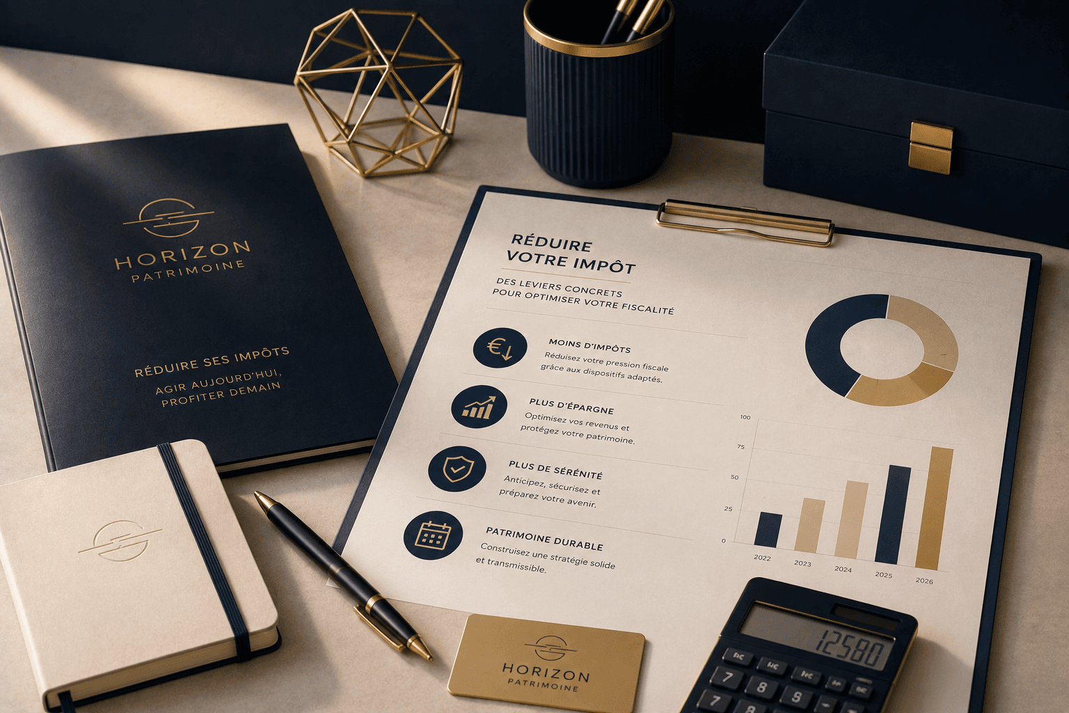 Préparation retraite avec documents et horizon patrimonial